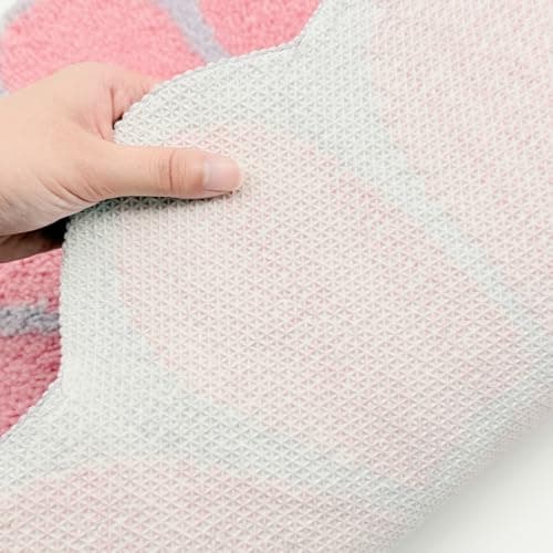 Shovagy Trippy Happy Face Rug Cool Rugs Tufted Quick Dry Bath Mats for Bathroom Non Slip Bath Mat Water Absorbent 3.3FT Pink Bathroom Rugs Halloween Gothic Ghost Skull Horror Decor Carpet - Thumbnail 5