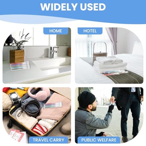 ACSKD 200PCS Disposable Toothbrushes, Individually Wrapped Travel Toothbrushes Bulk, Soft Brush Bristles Travel Single Use Toothbrush for Home Hotel Camping - Thumbnail 6