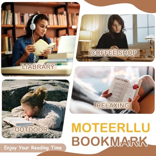 MOTEERLLU Magnetic Bookmark with Pen Holder, Initial Personalized Leather Magnetic Book Mark, Custom Bookmarks for Women & Men, Ideal Gift for Book Lovers - Thumbnail 4