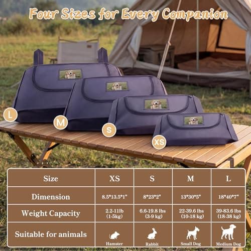 COSOWO Pet Burial Bag, Dignified Leak-Proof Deceased Pet Body Bag with Memorial Keepsake Card, XS–L for Rabbits, Kittens & Small Dogs, Navy, M - Thumbnail 4