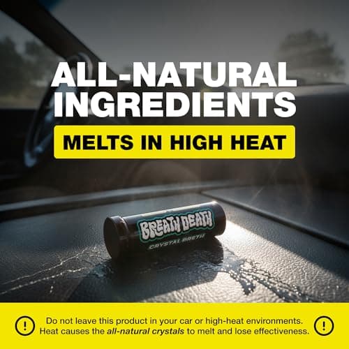 Breath Death Crystal Breth Breath Mints, Peppermint Mint Crystals, Gluten Free, Vegan & Zero Calorie Mints, Zinc-Infused & Fast Acting Formula, Single Pack - 4 Tubes, 12 Servings Per Tube, 1.6 Oz. - Thumbnail 4