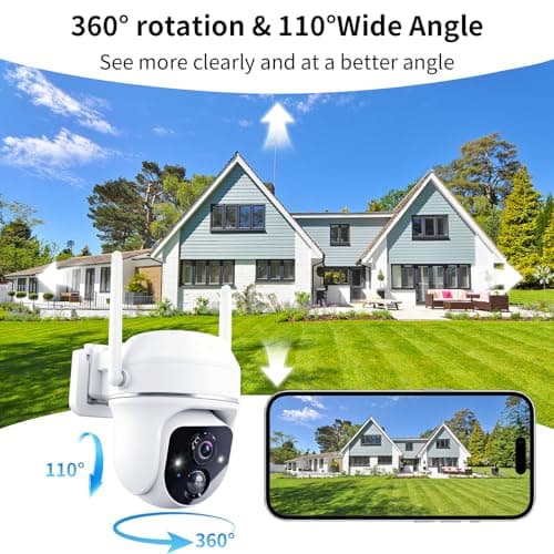 Solar WiFi Security Camera, 3MP PTZ Outdoor Solar & Battery Powered , 360°View, AI Detection, 2-Way Talk, Spotlight Siren, IP65, Cloud & SD Storage Up to 512GB (About 180-Day Storage SD Card Included) - Thumbnail 4