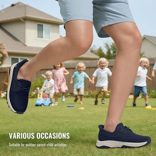 Coostar Slip On Shoes for Men Orthopedic Walking Shoe with Arch Support Hands Free Loafers Casual Navy Size 11 - Thumbnail 2