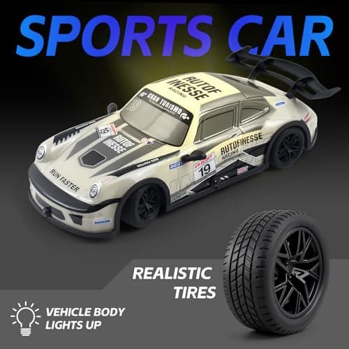Cosaway Remote Control Car 2.4GHz Drift RC Car Toys for Kids Lights Up High Speed Race Car for Boys and Girls Gifts 3+ Years Old - Thumbnail 3