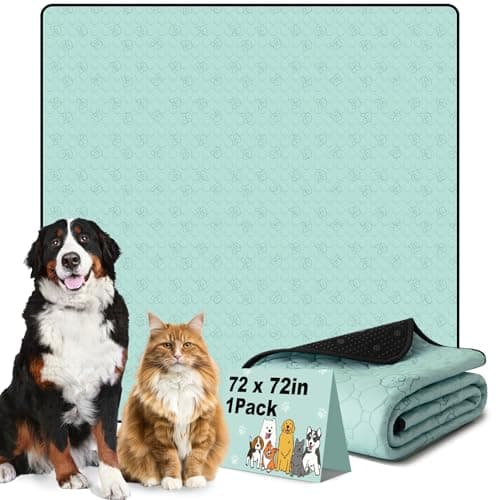 Washable Pee Pads for Dogs, 72"x72" 1 Pack Reusable Puppy Training Pads, Super Absorbent Waterproof Leak-Proof Dog Pee Pads, Non-Slip Bottom, Heavy Duty Whelping Pads for Crate, Playpen, Bed, Floor - Image 1