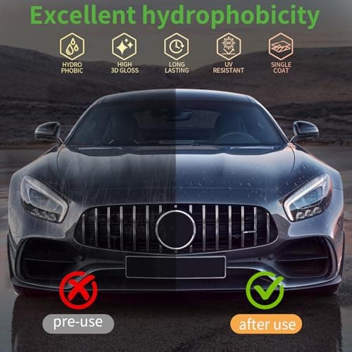10H Ceramic Coating for Cars, Advanced Graphene Ceramic Coating for Auto Car Detailing, Auto Paint Correction Gloss Hydrophobicty Scratch Resistant,30ML(2-Pack) - Thumbnail 4