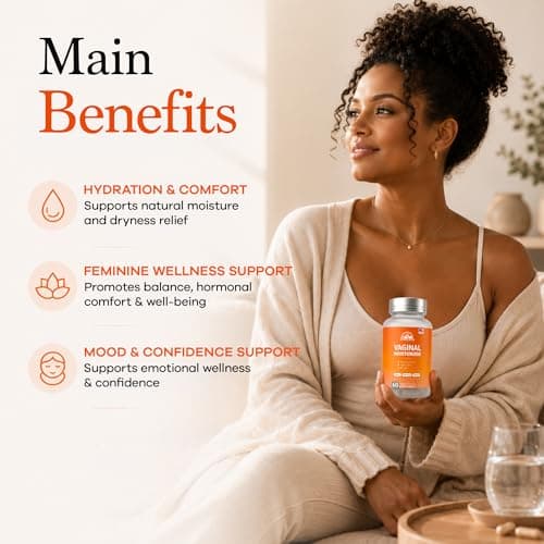 ANGELYCIA Natural Probiotic Vaginal Moisturizer Pills for Women – Slippery Elm Feminine Care Supplement for Vaginal Moisture, Dryness Relief & Healthy pH Balance Support - Thumbnail 2