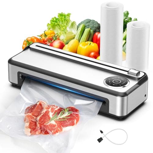 Vacuum Sealer Machine with Smart Touchscreen Control, 95kPa Dual-Pump Suction, Timeless Design for Hands, Free Sealing, 24H Non-Stop Breaks, widened 30CM Sealing Bar, External Bag Cutter, 2 Bags Rolls - Image 1