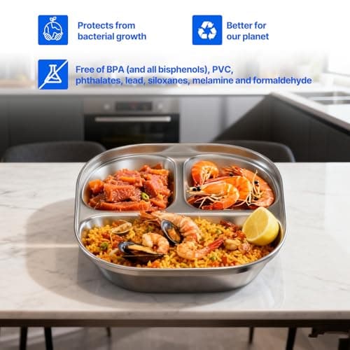 3 Pack Snack Containers,Lunch Box Containers,Food Grade Metal Base with a BPA Free Leakproof & Airtight Silicone Lid,Reusable Airtight Bento lunch Boxes, Kitchen Storage, Freezer (3 color) (Yellow) - Thumbnail 6