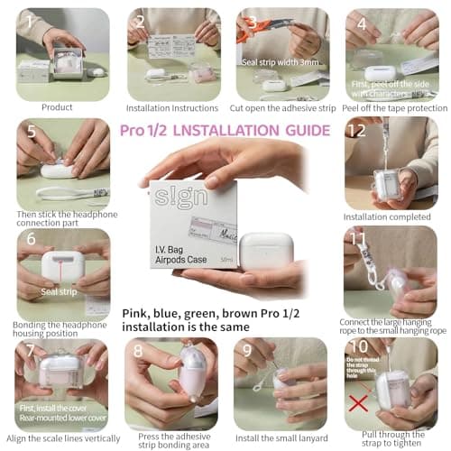 ZZTLHDS Music Drip Compatible AirPods Case, Compatible with AirPods Pro 1/2 and AirPods 4rd, Liquid Silicone Anti Fall Protective Cover with Lanyard (AirPods Pro 1/2-Blue) - Thumbnail 6