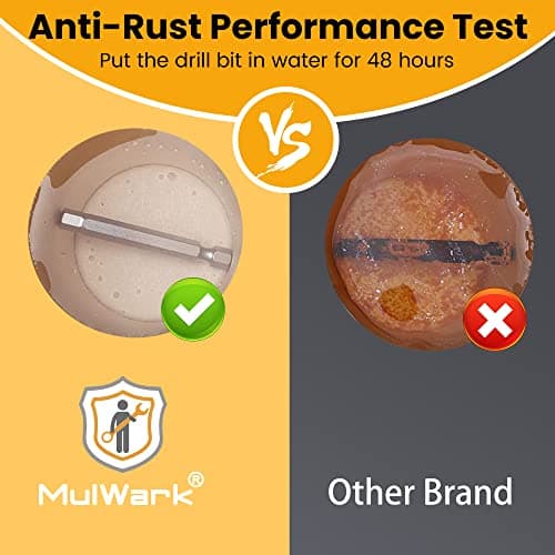 MulWark Robertson Square Allen Wrench Drill Bits Set 10PC Screwdriver Bit Set, 2.3" Long 1/4" Diameter Quick Release Shank Magnetic Square Drive Bit Set for Assembling Furniture - Thumbnail 2