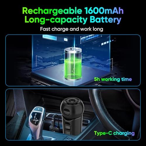 Galaxy Projector for Car,4 in 1 Portable Car Roof Star Projector,360° Rotating Galaxy Light Projector with Adjustable Knob for Car,Gifts,Room Decor - Thumbnail 5