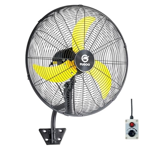 FUGOO 24'' Outdoor Oscillating Wall Fan With All Sealed Brushless DC Motor, 4-Speed Waterproof Outdoor Fan, Heavy Duty Industrial Wall Mount Fans for House,Patios, Commercial, Garage, Warehouse - Image 1