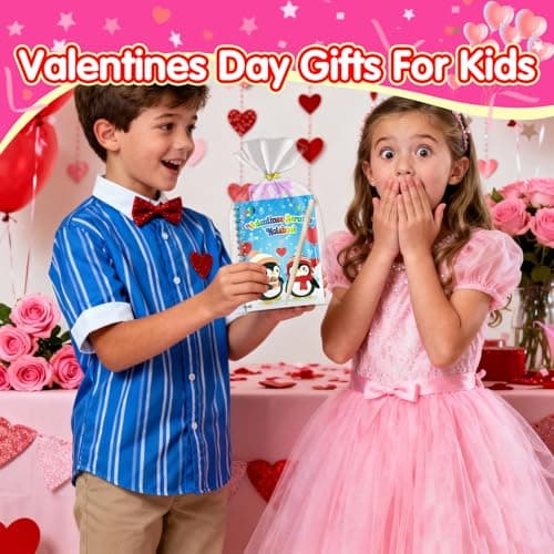 Scratch Art Party Favors for Kids - 24 Pack Valentines Party Favors Goodie Bag Stuffers for Kids, Classroom Prizes Birthday Gifts Bulk, Rainbow Scratch Notebook Coloring Book (Valentines) - Thumbnail 5