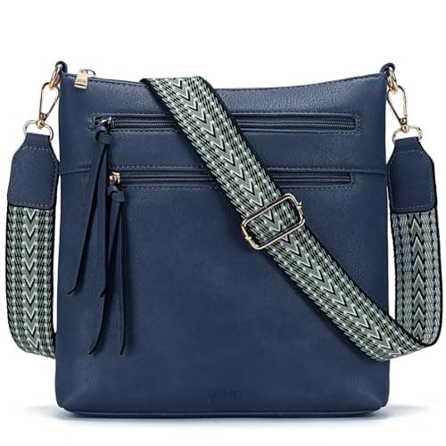 GEMIU Cross Body Purse Multi Pocket Womens Crossbody Purse Navy Blue - Image 1