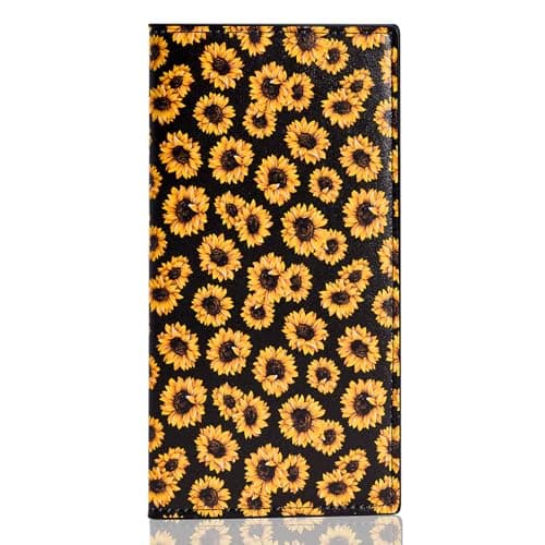 CASMONAL Premium Leather Checkbook Cover for Men and Women Checkbook Holder Wallet RFID Blocking - Image 1