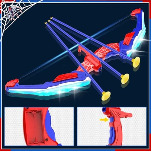 Kids Bow and Arrow Set LED Light Up Archery Set with 10 Suction Cup Arrows, 1 Archery Targets,3 Score Target for Kids Ages 3-12 Birthday Gifts Toys for 5 6 7 8 9 10 11 12 Year Old Boys Girls - Thumbnail 4