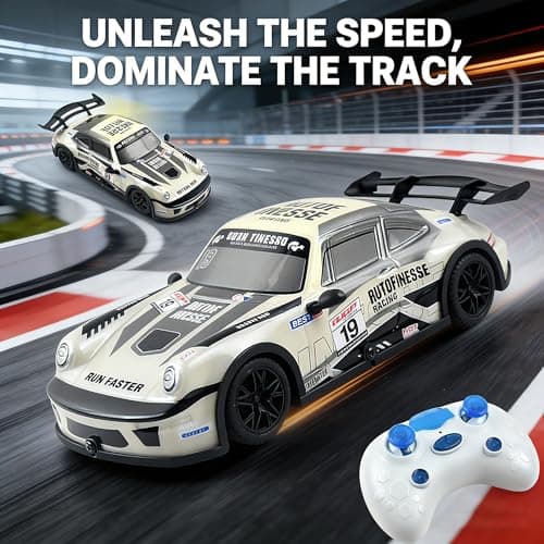 Cosaway Remote Control Car 2.4GHz Drift RC Car Toys for Kids Lights Up High Speed Race Car for Boys and Girls Gifts 3+ Years Old - Thumbnail 6