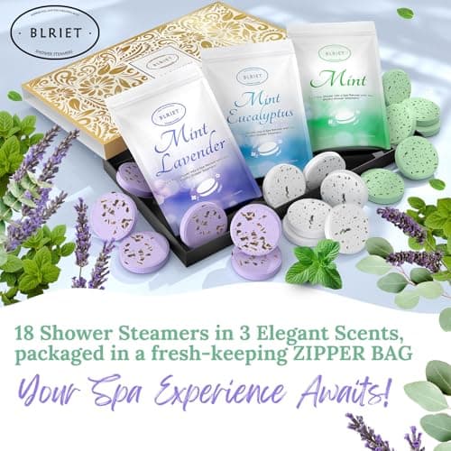 Shower Steamers Aromatherapy 18 Pack Mothers Day Gifts for Women Her Him Romance Birthday Spa Basket Natural Essential Oils Stress Relief Mint Lavender Relaxation for Mom Men Teens Adults Travel - Thumbnail 4