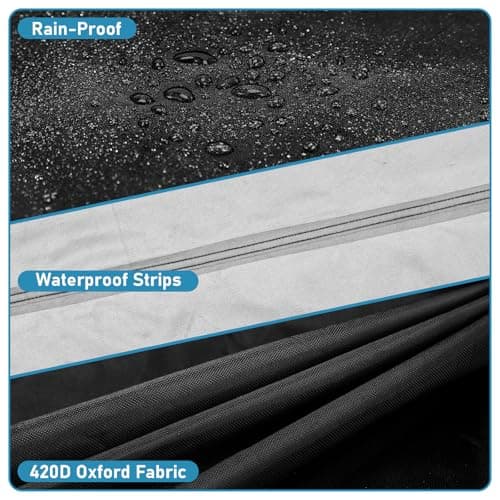 Colewin Outdoor Dog Kennel Cover,Waterproof 8'x4' Kennel Cover Sun Shade,420D Oxford Fabric Top Dog Kennels Covers Large Replaceable(Black,Frame NOT Included) - Thumbnail 3