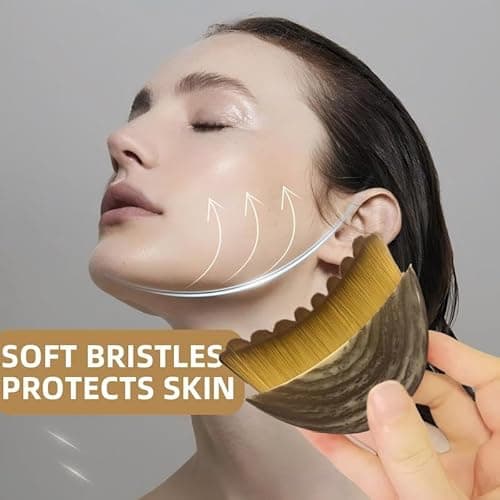 2026 Updated Lymphatic Contour Face Brush, Face Brush for Lymphatic Massage with Durable Soft Bristles, Facial Cleansing Brush for Sculpting&Anti-Puffiness - Thumbnail 2