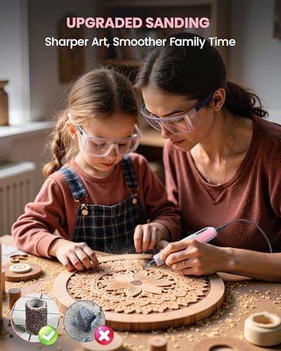 SCHTUMPA Rotary Tool Kit, Corded Rotary Tool, 4 Variable Speed, 10000-22000RPM, Lightweight, for Sanding, Engraving, Polishing, Grinding, Drilling, Carving, and Jewelry Making - Thumbnail 2