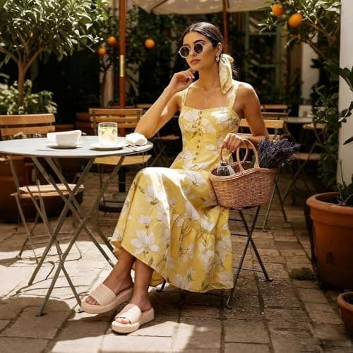 EQAUDES Platform Sandals Women Wedge Espadrille Sandals - Summer, Beach, Outdoor, Straw Raffia, Comfortable, Vacation, Shoes for Womens - Thumbnail 5