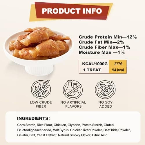 PETPHABET Rawhide Free Dog Chew Bones - Grilled Pork Hock Dog Chews for Small Medium Breeds, Healthy Puppy Treats for Training & Teething, Made with Real Chicken, Natural Smoky Flavor, 12 Count - Thumbnail 3