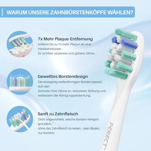 PERECT Soft Replacement Toothbrush Heads 6-Pack for Philips Sonicare Click-On Models – Fits 4100, 5100, 6100, 9023, W Optimal Plaque Control, Not Compatible with Essence/E-Series or Philips One - Thumbnail 3