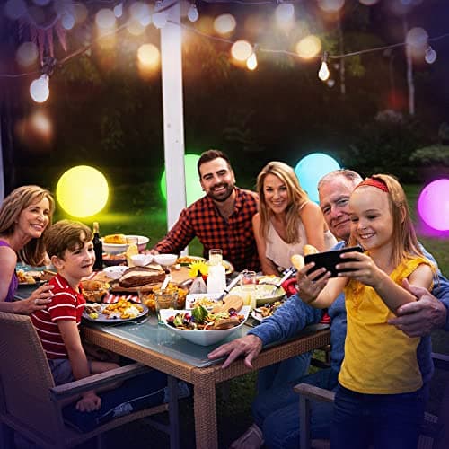 FLAMDYNO Pool Toys - 4 Pack Light Up Beach Balls for Kids w/ 8 Light Modes, Pool Beach Games Balls for Outdoor or Indoor Activities, Glow in The Dark Pool Beach Decorations for Kids and Adults - Thumbnail 5