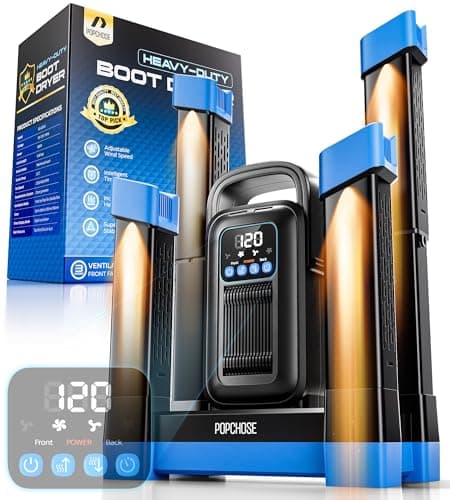 POPCHOSE Heavy-Duty Boot Dryer, Upgraded Shoe Dryer Helps Reduce Odor, Glove & Boot Warmer, Fast 1.5-Hour Drying Dual Dir Duct with Heating Blower, Silent & Adjustable Timer - Image 1