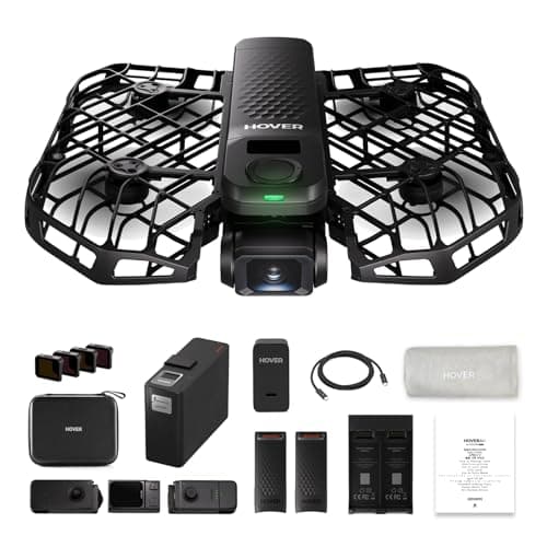 HOVERAir X1 PRO 4K Drone with Camera, Foldable Action Flying Camera with 42 KM/H Follow Speed, 15+ Fully Automatic Flight Modes, Fly Anywhere with OmniTerrain, SmoothCapture 2.0(Skiing Combo) - Image 1