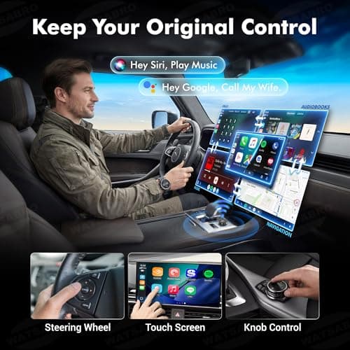 2026 Upgraded 2-in-1 Wireless CarPlay Adapter for iPhone & Android Auto, Plug and Play Wired to Wireless Dongle with Fast Auto-Connect, Works with 98% Factory Wired CarPlay Vehicles (USB-A/USB-C) - Thumbnail 5