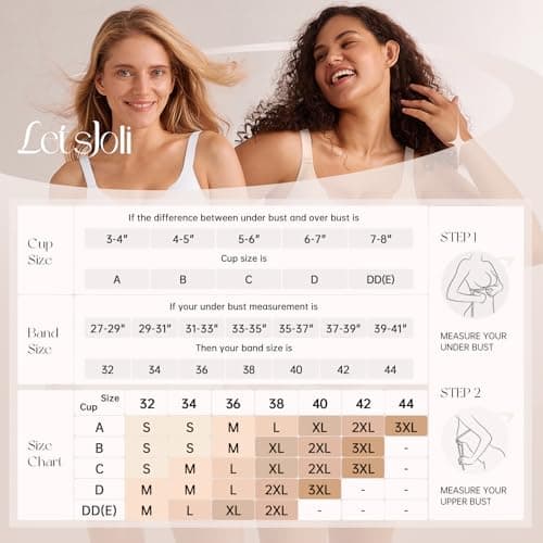LetsJoli Wireless Seamless Bras for Women No Underwire Push Up Scalloped V Neck Full Coverage Support Bralettes Everyday Bras White - Thumbnail 6