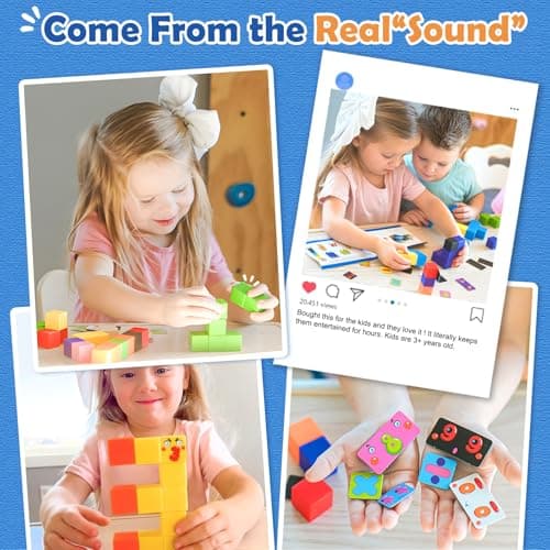 Magnetic Blocks World Building Blocks Edition, STEM Educational Montessori Sensory Learning Toddlers Toys for 3 4 5 Year Old Boys Girls, Number Games 1-10, Birthday Gifts for 3-5 4-8 Year Old Kids - Thumbnail 5