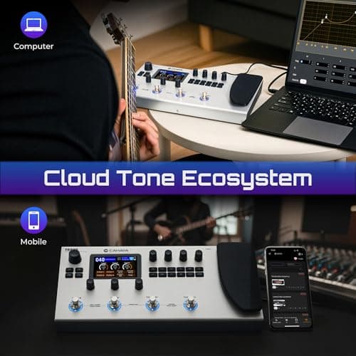 CAHAYA Guitar Pedal Board Multi-Effects: Professional Grade with 320 Effects 120 Amplifier Models Looper IR Cabinet Simulations Multi Effect Processor Pedal Board for Acoustic Electric Guitar & Bass - Thumbnail 5