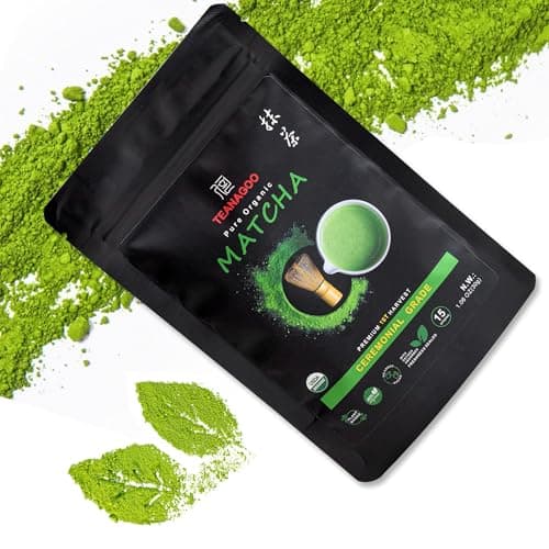 TEANAGOO Matcha Powder Ceremonial Grade, Premium Green Tea for Latte/Breakfast Beverage/Daily Green Tea, USDA Organic Ceremony Matcha Tea, Unsweetened No Additives, First Harvest, 1.06oz(30g) - Image 1