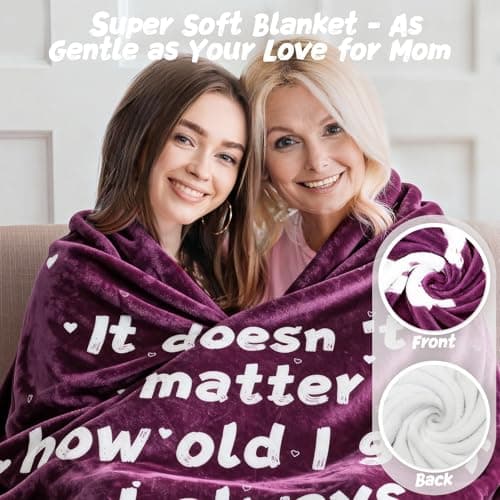 Gifts for Mom - Mom Gifts for Mother's Day Birthday Christmas Love Mom's Blanket Soft Flannel Throw Blanket 60x50'' - Thumbnail 4