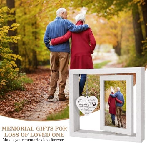 Boiveco Sympathy Gifts for Loss of Loved One, Memorial Gift for Loss of Mom Dad Memorial Picture Frame, Bereavement Remembrance Condolence Funeral Grief In Memory of Loved One Gifts, Display Two 4x6 Photos (White) - Thumbnail 5