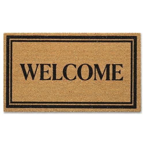 Kelarea Front Door Mat Natural Coco Coir Doormat with Heavy Duty Backing, 17" x 30" Non-Slip Easy to Clean Welcome Mats for Indoor Outdoor Entrance Porch - Image 1