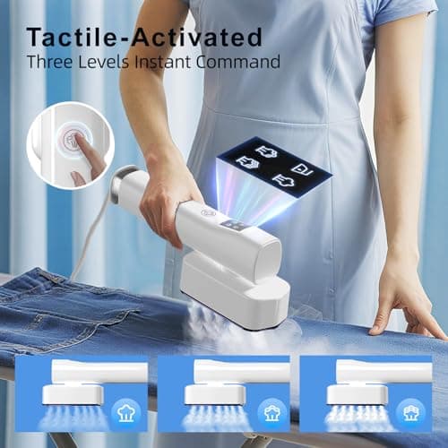 Steamer for Clothes, Handheld and Portable with 15-Second Heat-Up, 2-in-1 Steamer & Iron with Smart Touch Operation and 4 Modes, Suitable for All Fabrics, Ideal for Home & Travel - Thumbnail 2