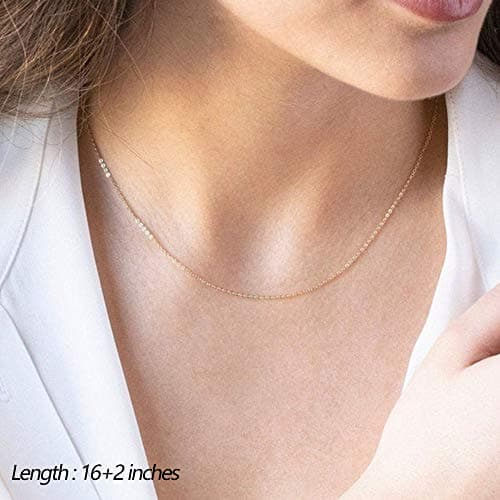 Turandoss Delicate Layered Necklaces for Women Choker Disc Necklace Hammered Disc Necklace Chokers for Women - Thumbnail 3