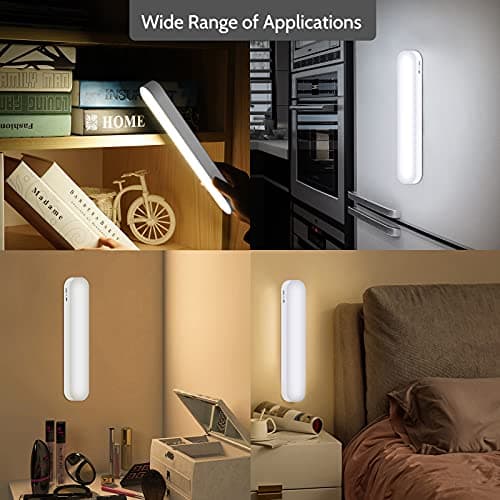 AKSDA Closet Stick on Light, LED Dimmable Under Cabinet Lighting Wireless, Magnetic Night Light Bar with Rechargeable Battery, for Kitchen Stairs Hallway Sink Counter - Thumbnail 6