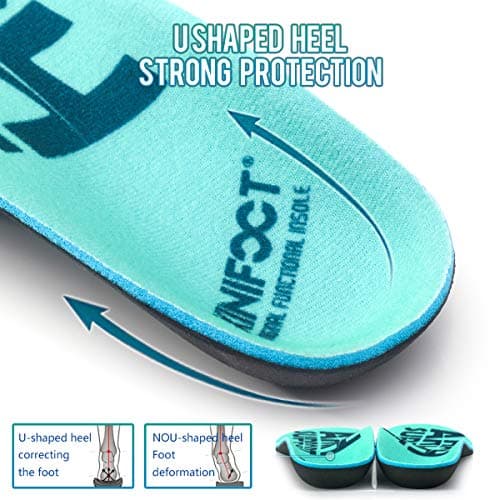 XINIFOOT 2 Pairs Arch Support Comfort Shoe Insoles Plantar Fasciitis Orthotic Shoe Inserts Running Insoles for Men and Women - Thumbnail 5