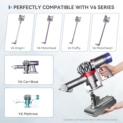 HUAYUE 4.5Ah Replacement Battery for V6 Battery with 1*Pre-Filter 1*Post-Filter 1*Cleaning Brush Compatible with V6 Animal Absolute Motorhead SV03 SV05 SV07 SV09 DC58 DC62 DC74 Vacuum Cleaner,Etc - Thumbnail 3