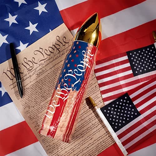 Funslive We the People American Flag, 250 Anniversary USA 17 oz Bullet Tumblers -Fishing Hunting Camping Mens Gifts Ideas - Gift for Dad Who Have Everything - Birthday Gifts for Men 2026 - Thumbnail 4