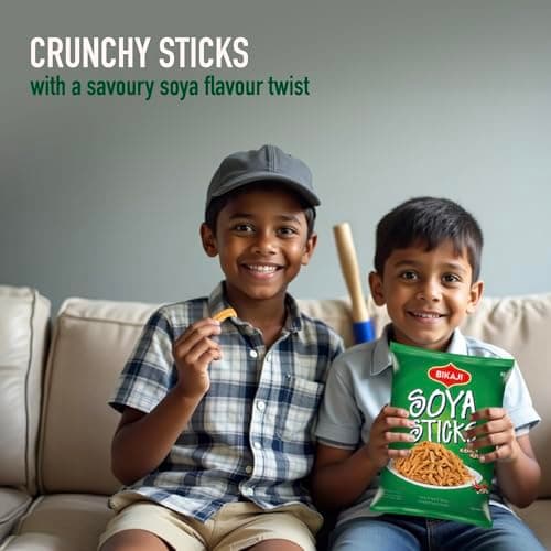 Bikaji Soya Sticks Masala Munch 7.05 oz (200g), Spicy and Crunchy Indian Snack, Tasty and Flavorful, Anytime Munch, Party Mix, Bar Snacks, Ready-to-Eat - Thumbnail 5