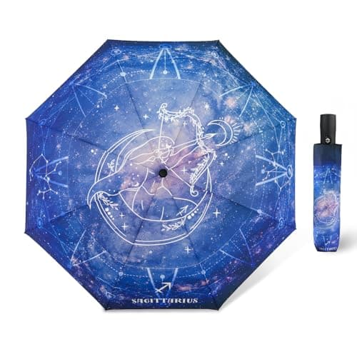 Natuquebrela Portable Umbrella Wind Resistant - Astronomy Gifts Auto Open Close Folding Umbrellas Sturdy Wind Resistant Portable Childrens Umbrella - Image 1