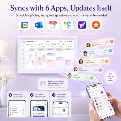 CITALEO Digital Calendar Wall Touch Screen, No subscription fees,15.6 Inch - Thumbnail 5