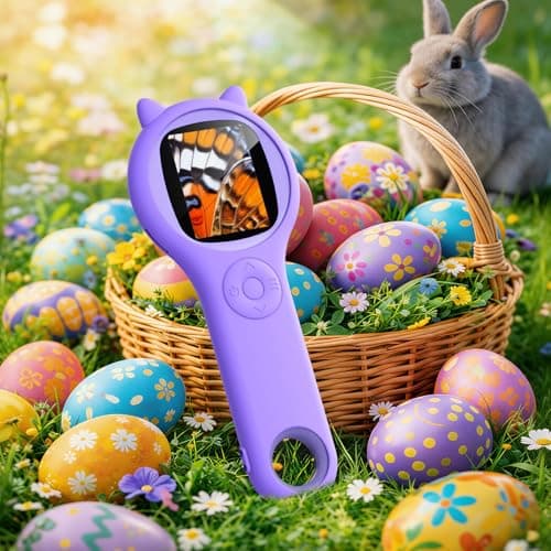 Microscope for Kids - Electronic Handheld Magnifying Glass for Children-STEM Educational Science Kit Toys for Spring Outdoor Easter Birthday Gifts Toys for 5-8 9-12 Year Old Girls（Purple） - Thumbnail 4